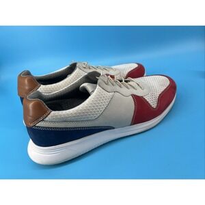 AMHERST MEN'S SHOE 13 M RED/WHITE/BLUE KNIT LACE UP JOHNSTON&MURPHY 258538 MS50